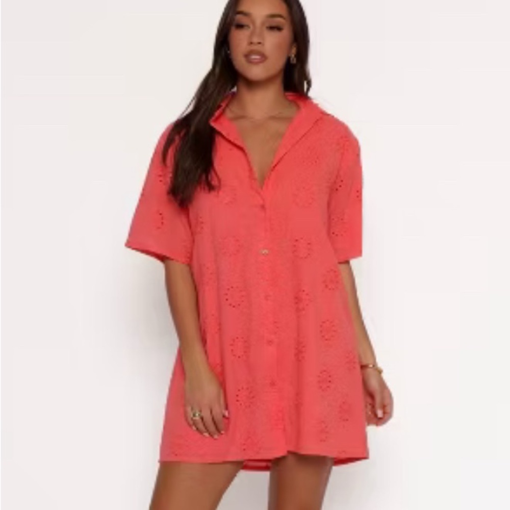 NWT Petal & Pup Norah Mini Dress Coral